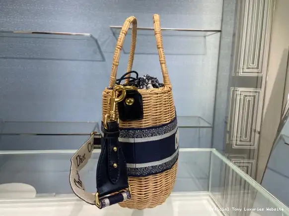 Tony Luxuries WICKER diro BASKET BAG 0517